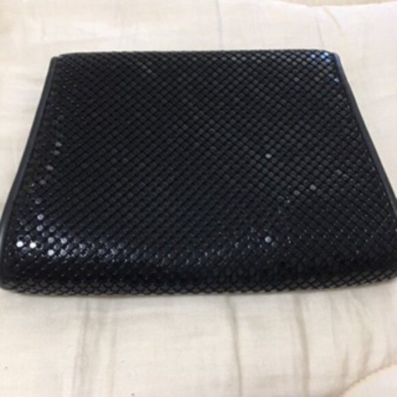 Vintage Whiting & Davis Black Mesh Envelope Style Bag - Picture 2 of 12